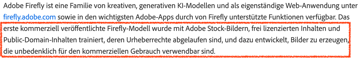 Website von Adobe Firefly
