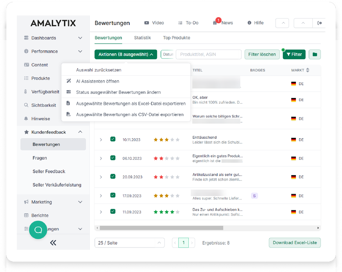 Nutzen Sie die Daten für die Produktentwicklung