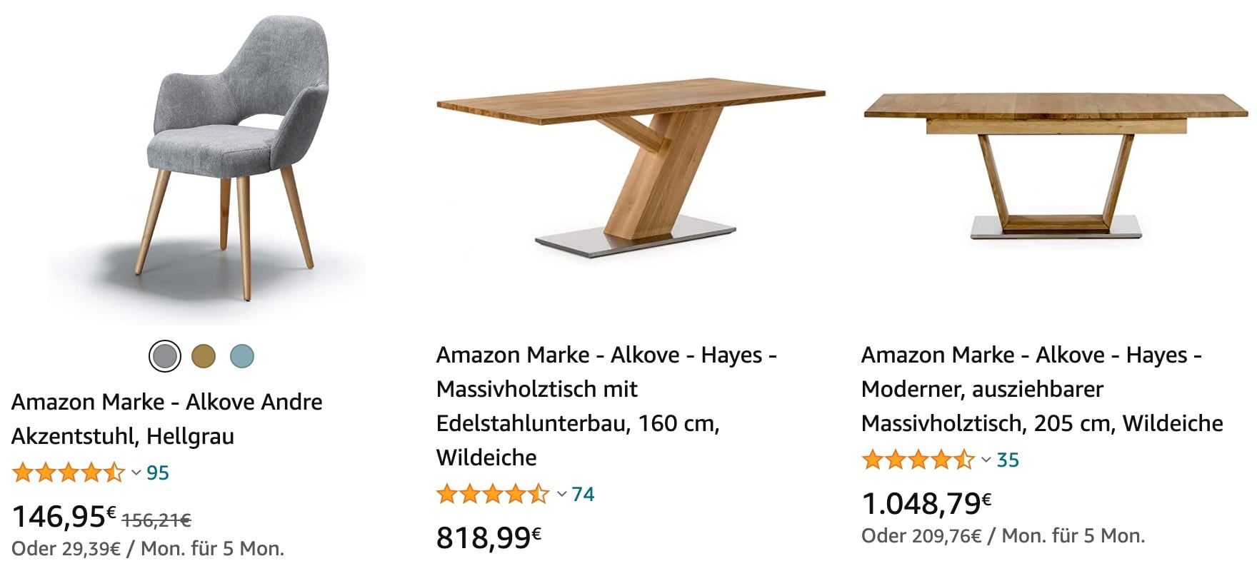 Amazon Eigenmarke Alkove Möbel - Beispielprodukte mit Amazon Marke Kennzeichnung