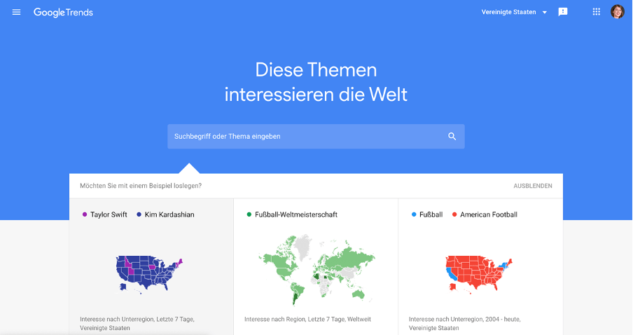 Google Trends für Amazon Suchtrend-Analyse