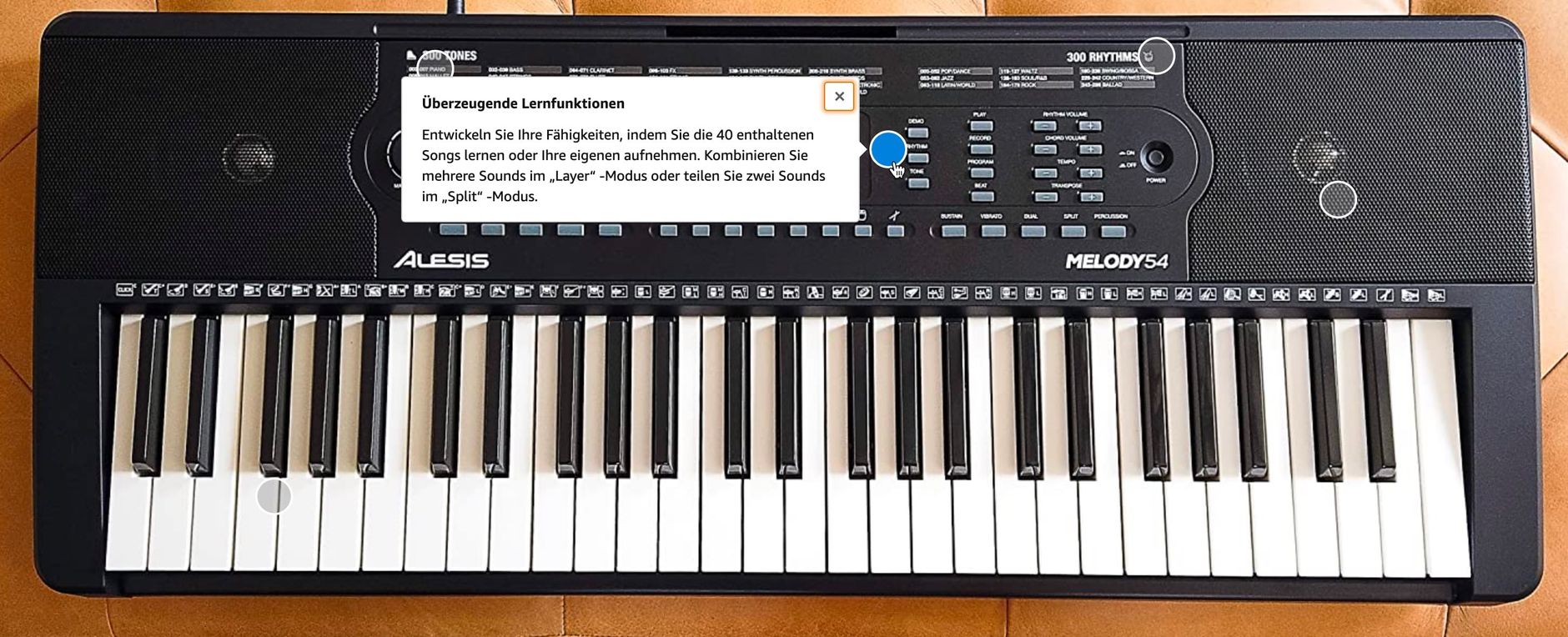 A+ Premium Content Hotspot-Modul mit interaktiven Klickpunkten im Produktbild