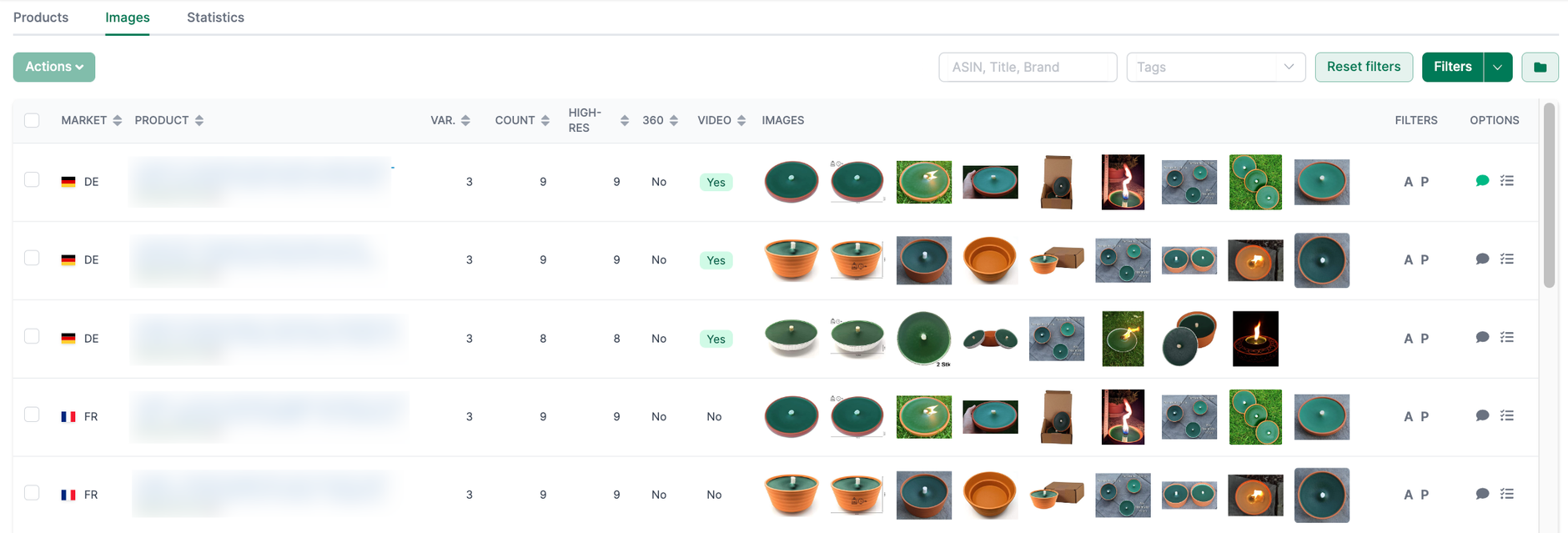 Upload snapshots via CSV file