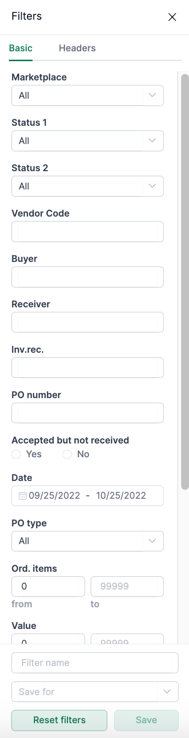 Vendor Orders