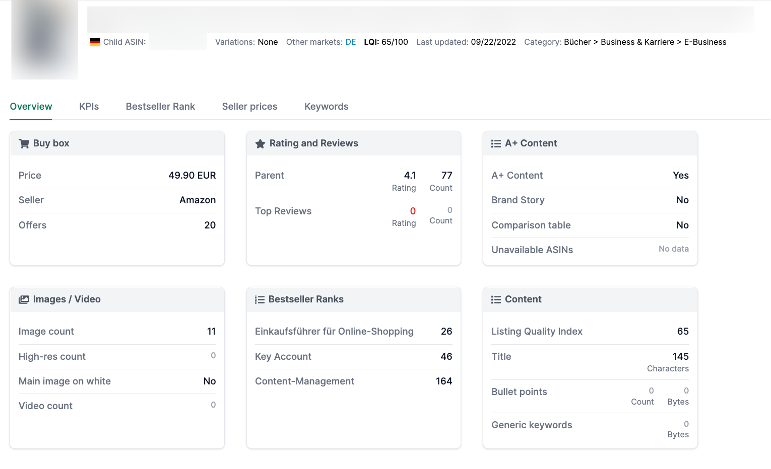 AMALYTIX Watchlist Detailpage