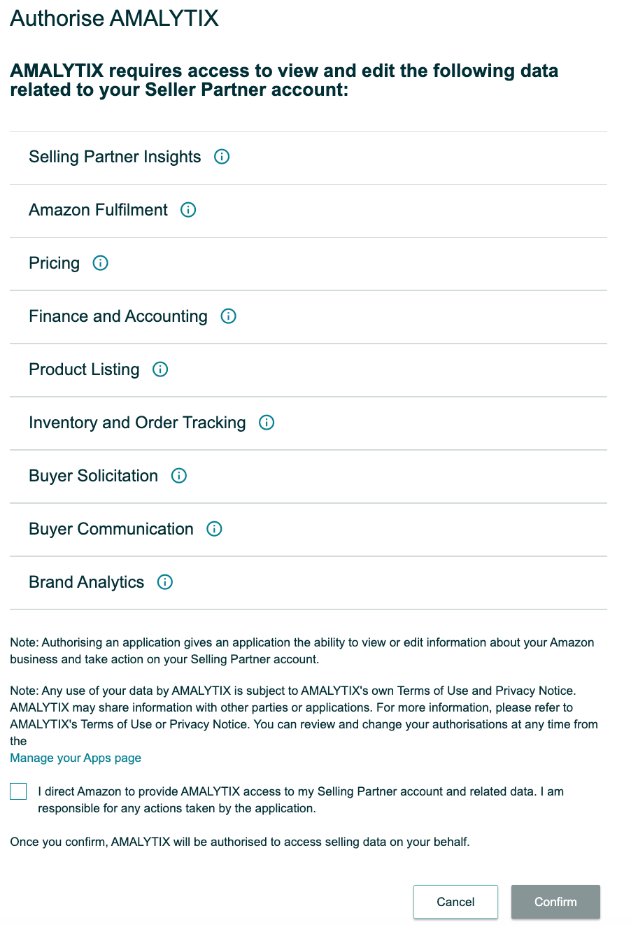 Authorize Selling-Partner API in AMALYTIX