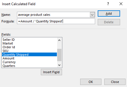 Calculate fields