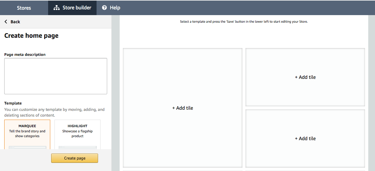 Create Amazon Brand Store