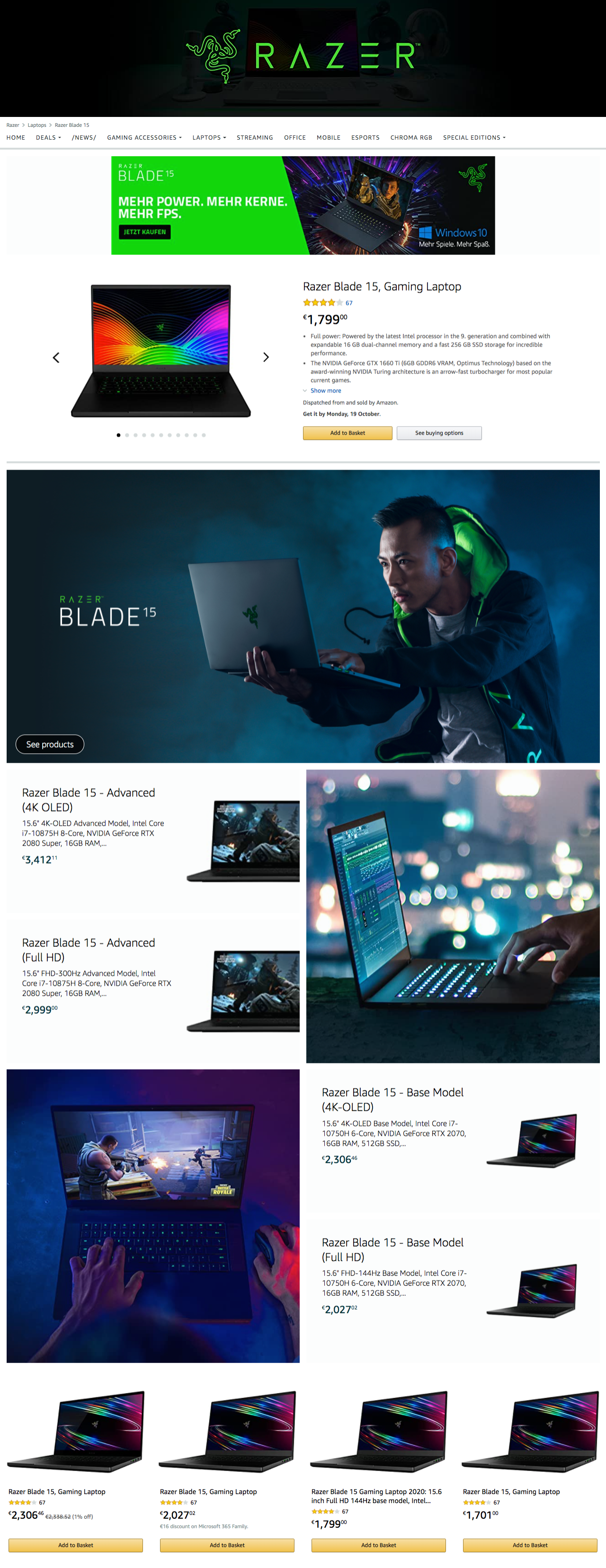 Amazon Brand Store - Example Razer