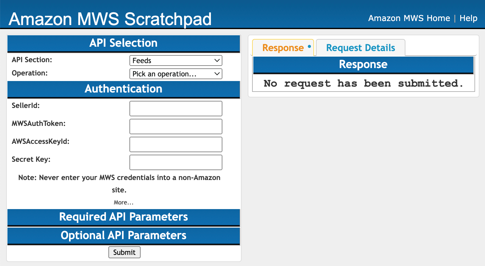 Amazon MWS Scratchpad