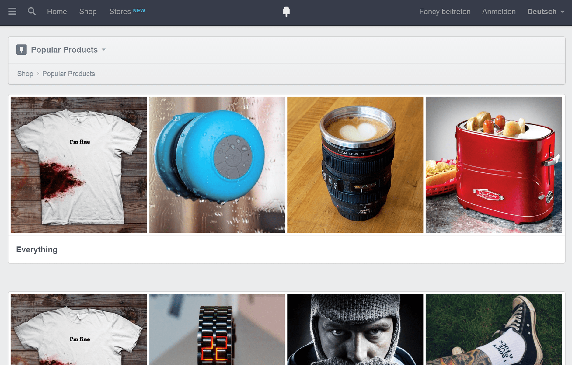 Screenshot of Fancy Website