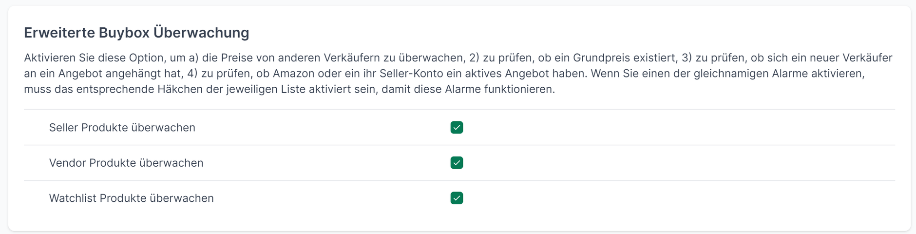 Amazon Händlerpreise überwachen in AMALYTIX