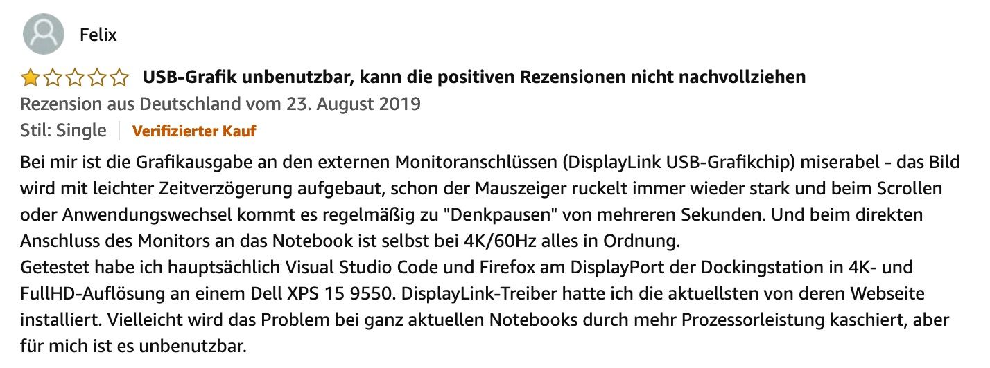 Amazon Hinweis Negative Rezension erhalten