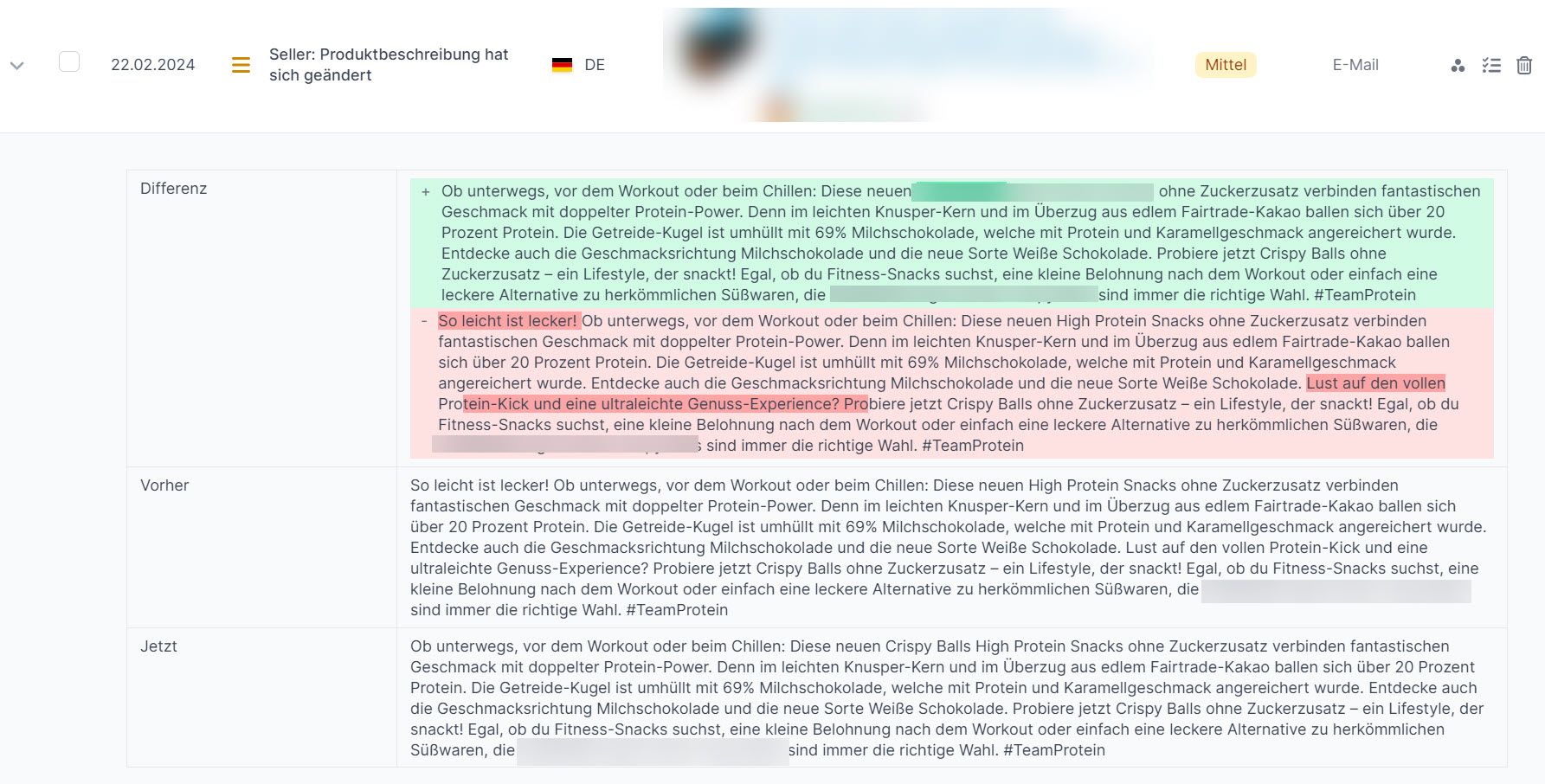 Amazon Hinweis Produktbeschreibung hat sich geändert zusätzliche Angaben