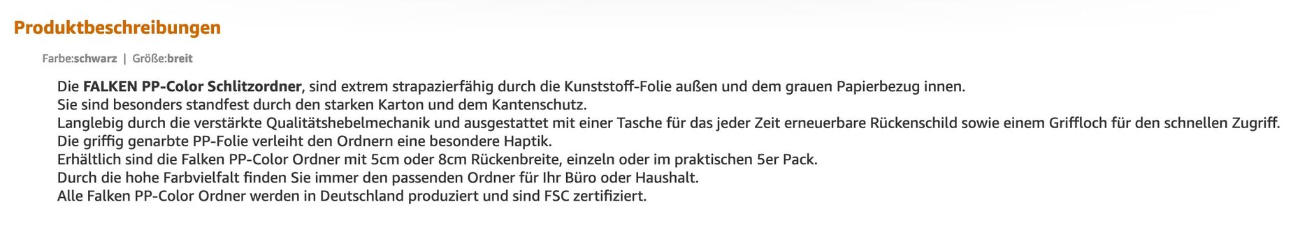 Amazon Hinweis Produktbeschreibung hat sich geändert