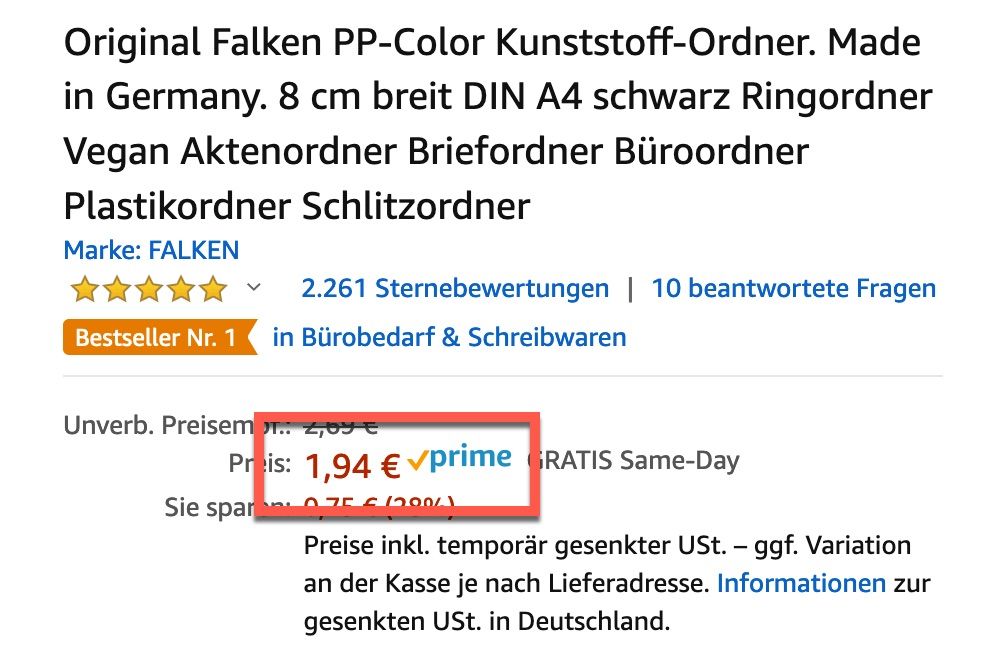 Amazon Hinweis Produktpreis hat sich geändert