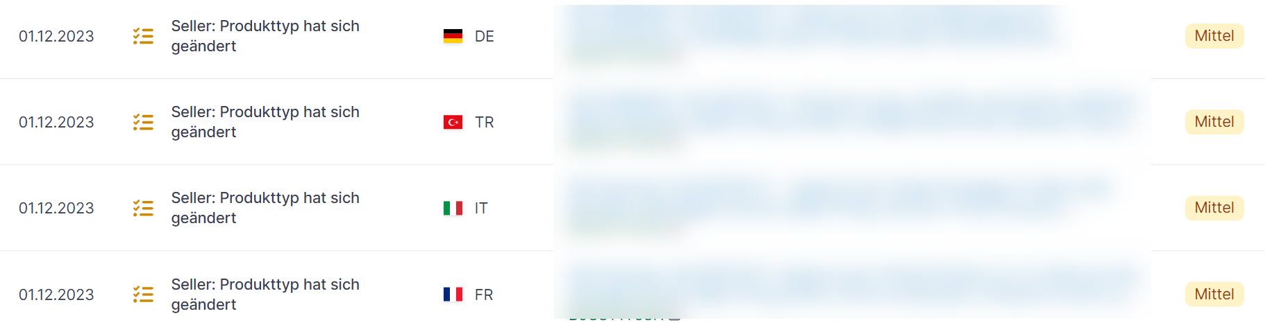 Amazon Hinweis Produkttyp hat sich geändert