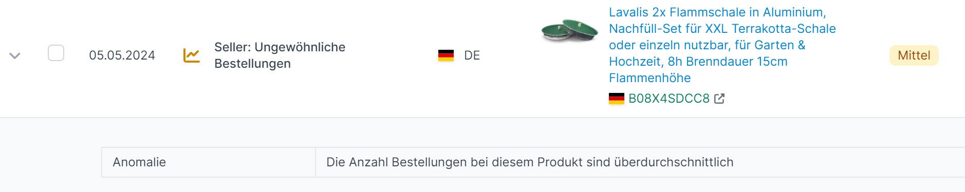 Amazon Hinweis Ungewöhnliche Bestellungen zusätzliche Angaben