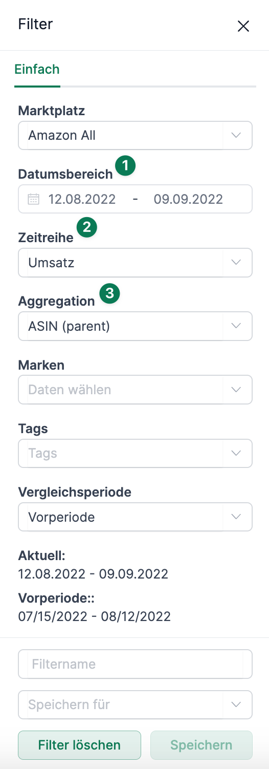 AMALYTIX Seller Analyse Filter