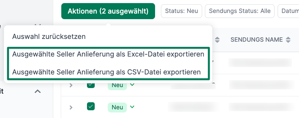 AMALYTIX nach Differenzen filtern