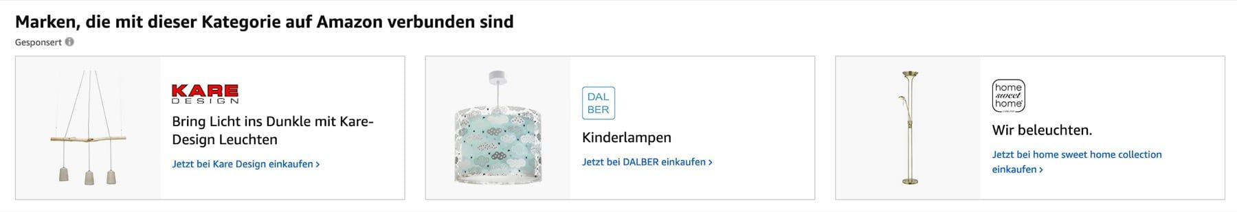 Anzeige des Amazon Brand Stores als Banner unter der Produktdetailseite