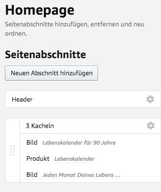 Amazon Brand Store - Seitenabschnitte hinzufügen