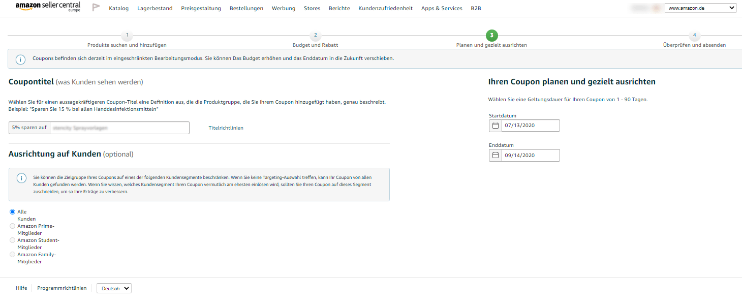 Amazon Coupon planen und gezielt ausrichten