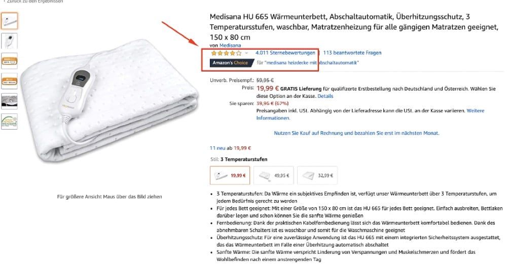 Trotz einer vernichtenden Spitzenrezension ist das Amazon Gesamtrating positiv