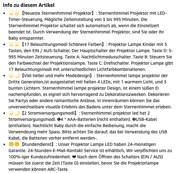 Beispiel für Bullet Points (nicht konform)