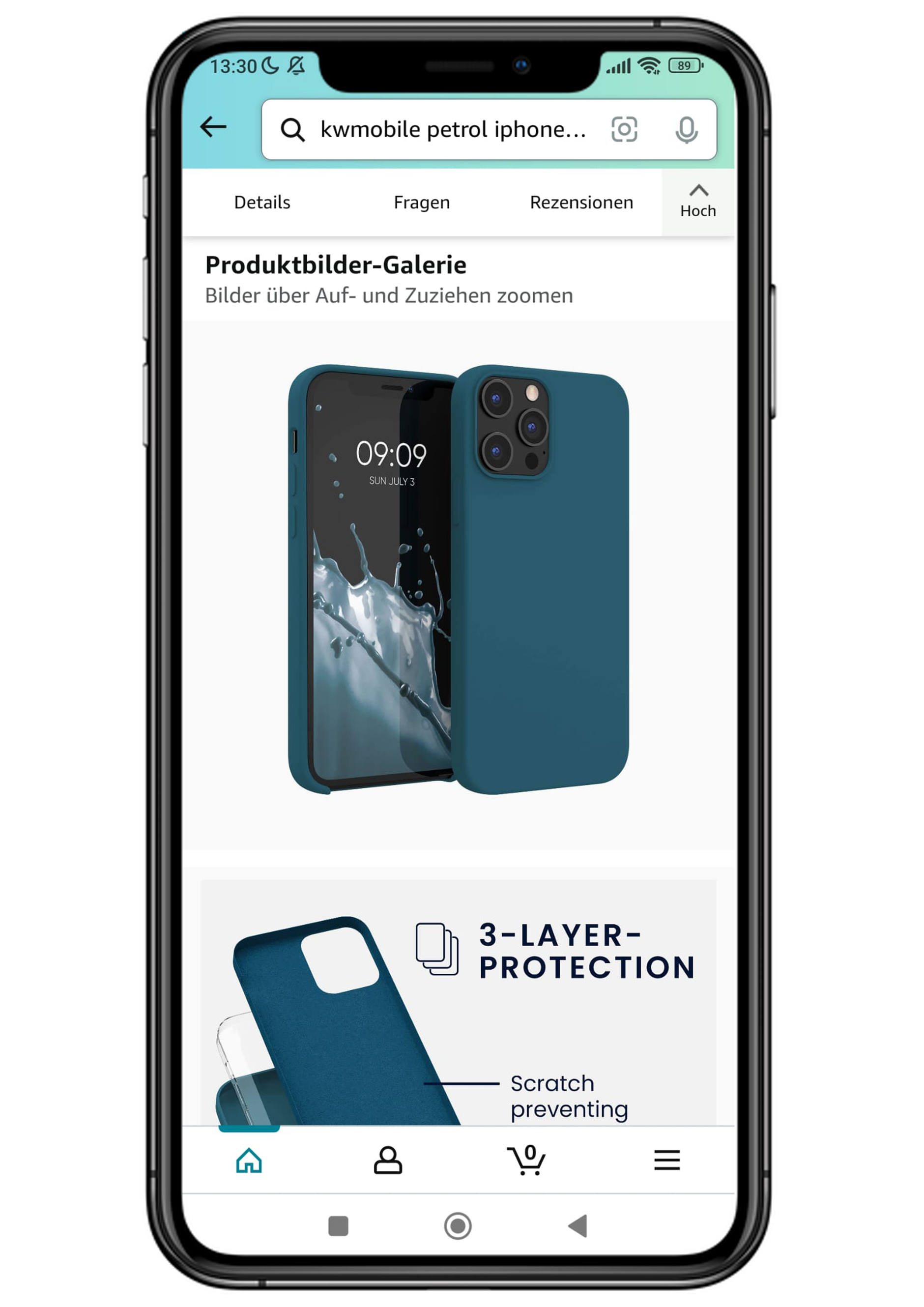 Amazon Produktbilder in Galeriansicht mobil