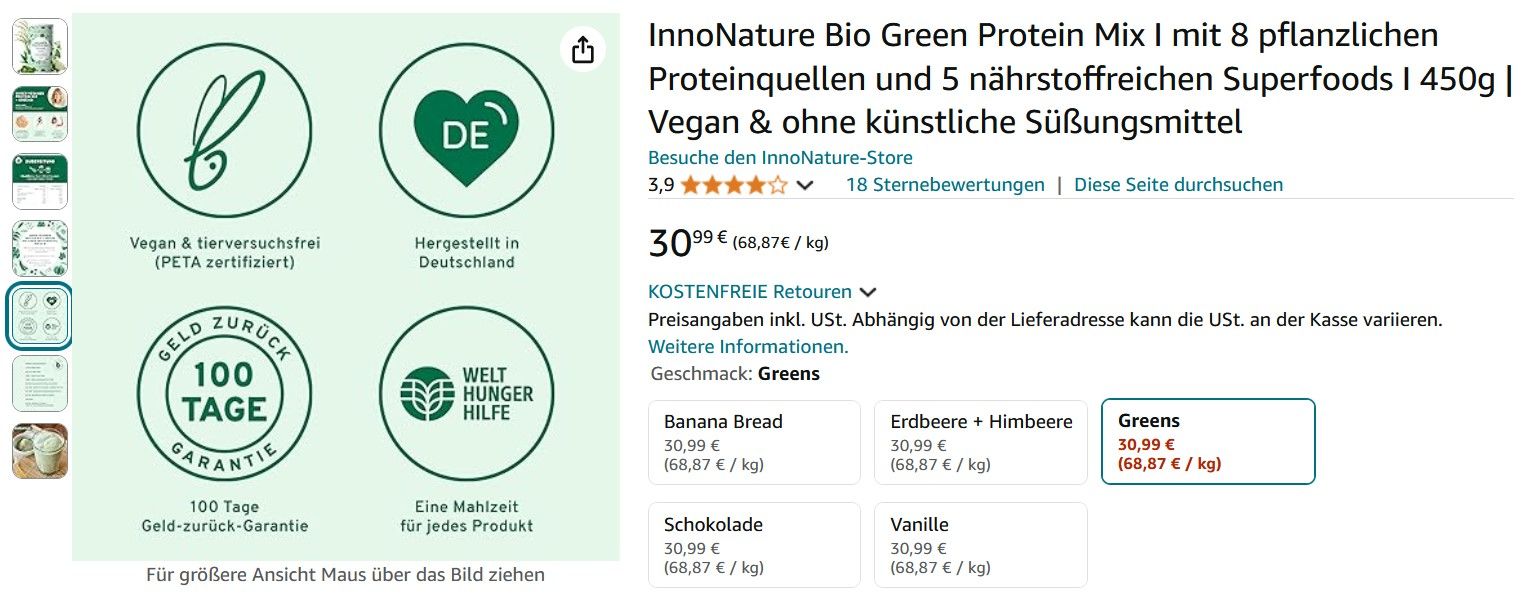 Hier finden Sie die Auszeichnung in der Bilder Vorschau