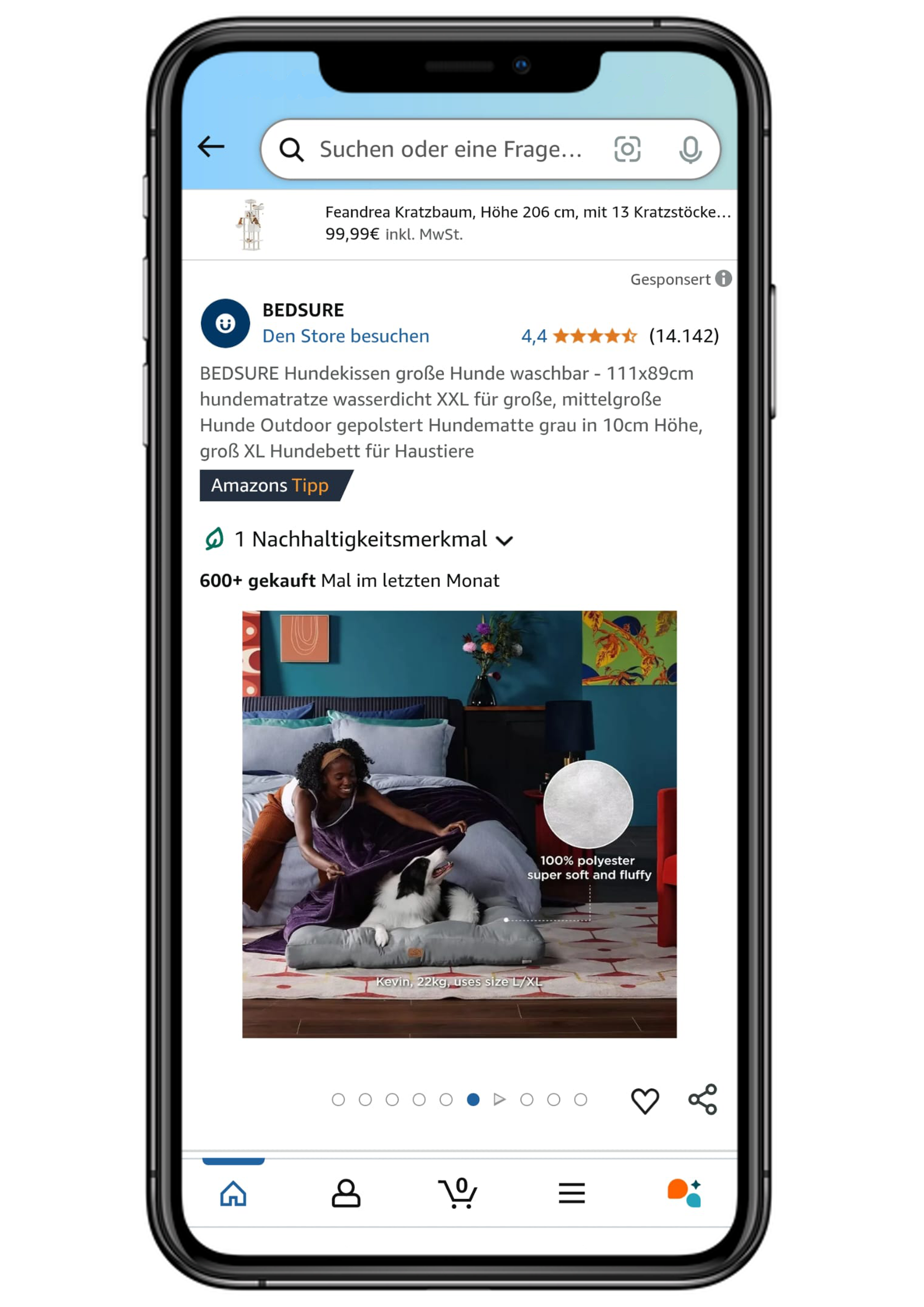 Produktbilder in der Amazon App