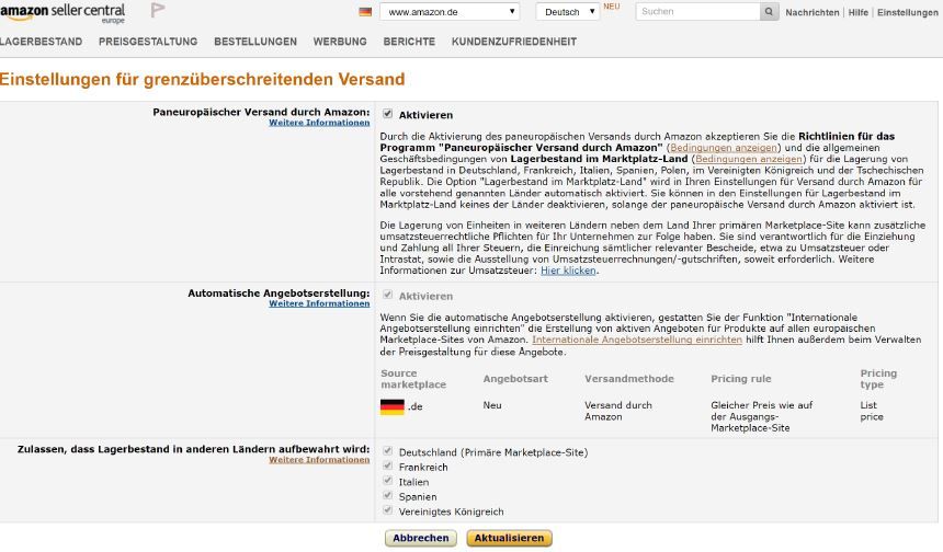 international verkaufen auf amazon